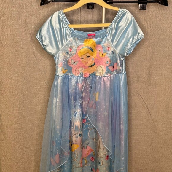 Disney Princess - Cinderella - Girls Short Sleeve Sleep Dress - Size 4 - Picture 2 of 5
